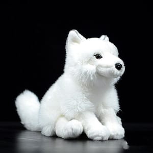 Simulation White Arctic Fox Doll Plush Toy