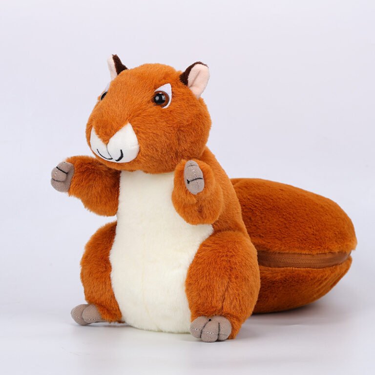 Nut Squirrel Plush Toy with cute nut shaped bag