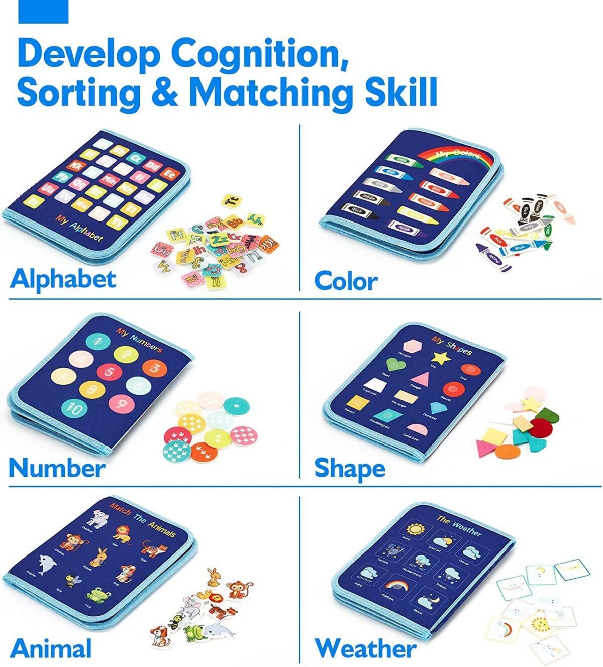 Creative Felt Busy Board Early Education Puzzle Baby Children's Teaching Aids - Image 5