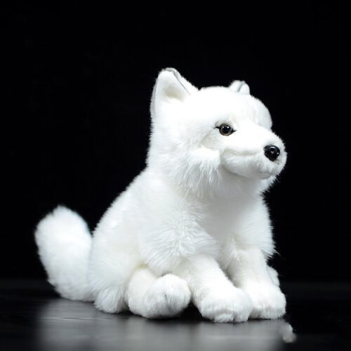 Simulation White Arctic Fox Doll Plush Toy