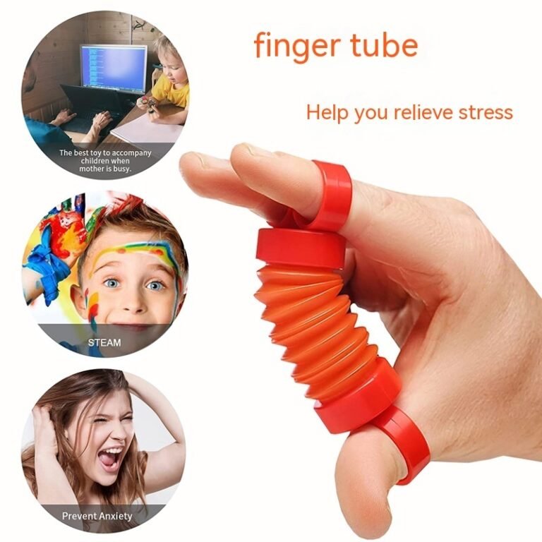 Fidgets Finger Pull Tube Toy – The Perfect Stress Relief and Ability Training Toy for All Ages