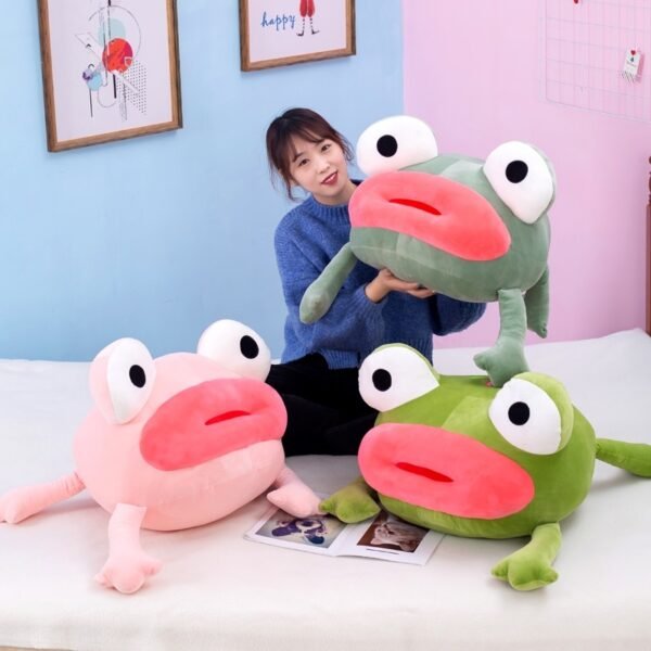 Sausage Mouth Pillow Frog Doll Funny Frog Hugging Pillow