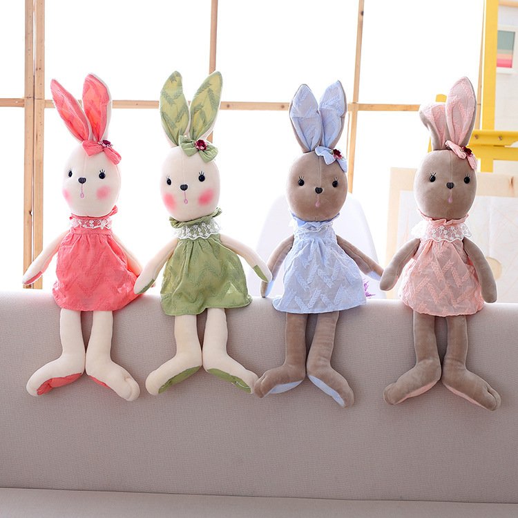 white brown rabbit doll plush toys