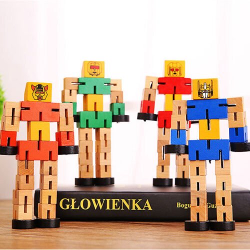 wooden robot toys