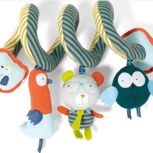 Bed around plush toys