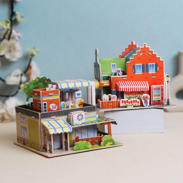 DIY Handmade Building Block Paper House Model Educational Toys