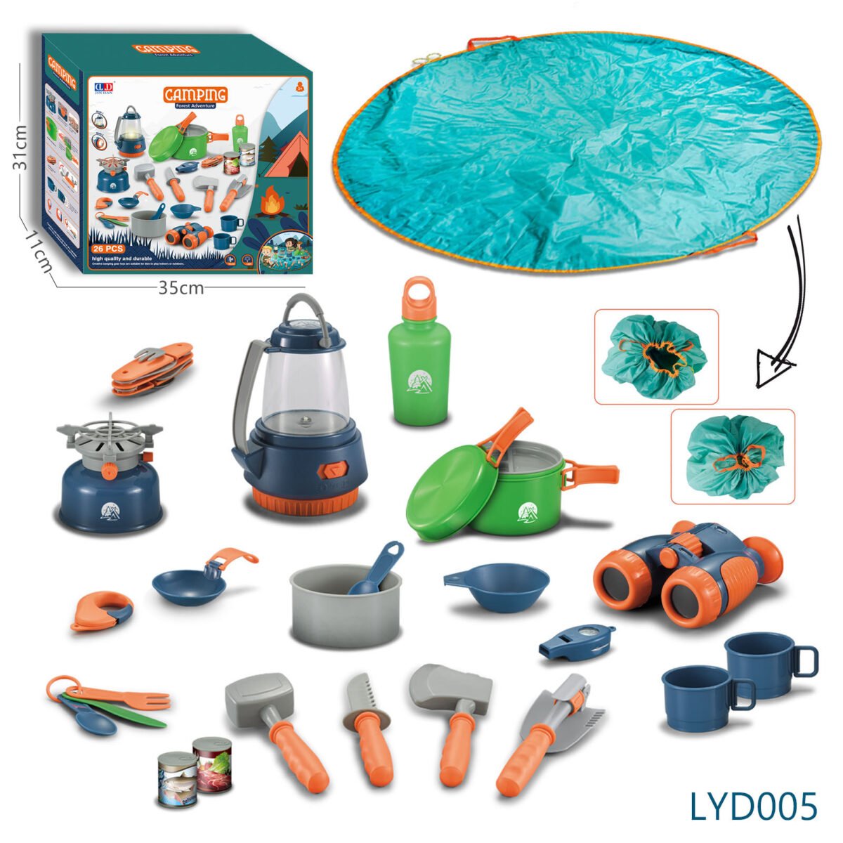 Children's Simulation Camping Tent Play House Toys Outdoor - Image 5